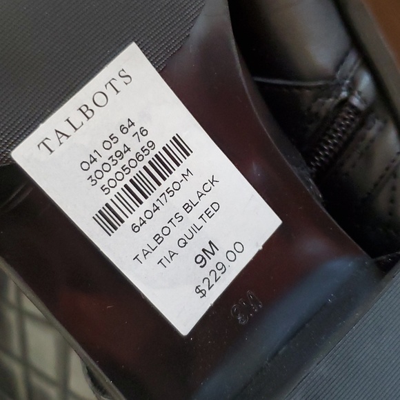 Talbots Tia Quilted Black Leather Boots - Picture 5 of 5